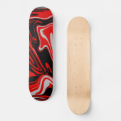 Rood en zwart Abstract Persoonlijk Skateboard (Voorkant)