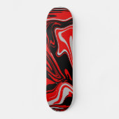 Rood en zwart Abstract Persoonlijk Skateboard (Voorkant)
