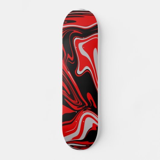 Rood en zwart Abstract Persoonlijk Skateboard (Voorkant)