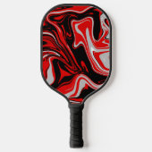 Rood en zwart Abstract Pickleball Paddle (Voorkant)