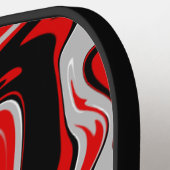 Rood en zwart Abstract Pickleball Paddle (Links Detail)