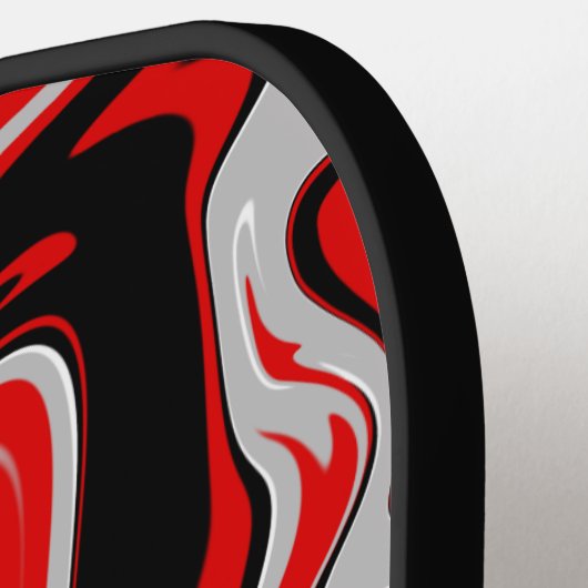 Rood en zwart Abstract Pickleball Paddle (Links Detail)