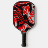 Rood en zwart Abstract Pickleball Paddle (Achterkant)