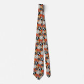 Rood en zwart Abstract Retro Wervelpatroon Stropdas (Voorkant)