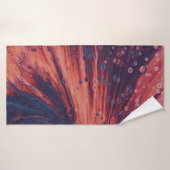 Rood en zwart abstract schilderij badhanddoek (Badhanddoek)