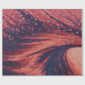 Rood en zwart abstract schilderij cadeaupapier (Vlak)