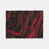 Rood en zwart abstract schilderij fleece deken (Voorkant (Horizontaal))