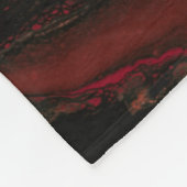 Rood en zwart abstract schilderij fleece deken (Hoek)