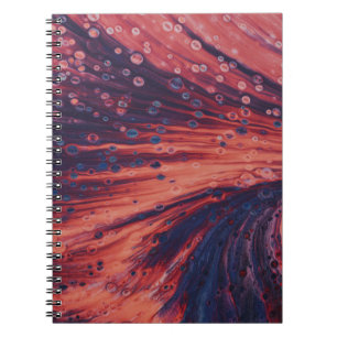 Rood en zwart abstract schilderij notitieboek