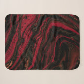 Rood en zwart abstract schilderij sherpa deken (Voorkant (horizontaal))