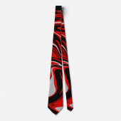 Rood en zwart Abstract Stropdas (Voorkant)