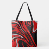 Rood en zwart Abstract Tote Bag (Achterkant)