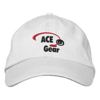 Rood en zwart Ace Gear Logo geborduurd Pet