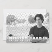 Rood en zwart Afstudeerder, Matte 5-inch x 7-inch Kaart (Voorkant)