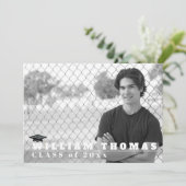 Rood en zwart Afstudeerder, Matte 5-inch x 7-inch Kaart (Staand voorkant)