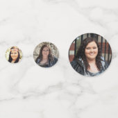 Rood en zwart Afstuderen Confetti (Voorkanten)