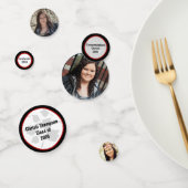 Rood en zwart Afstuderen Confetti (Groep)