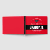 Rood en zwart Afstuderen - Persoonlijk gastboek Gastenboek (Volledig)