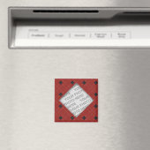 Rood en Zwart Argyle Foto Magneet (Insitu (Vaatwasser))