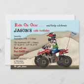 Rood en zwart ATV Kind Kaart (Voorkant)