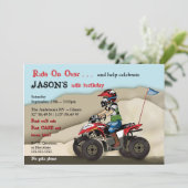 Rood en zwart ATV Kind Kaart (Staand voorkant)