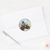 Rood en zwart ATV-Kind Ronde Sticker (Envelop)