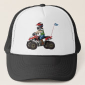 Rood en zwart ATV-Kind Trucker Pet (Voorkant)