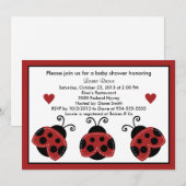 Rood en zwart Baby shower Kaart (Voorkant / Achterkant)