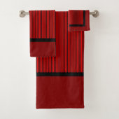 Rood en zwart bad handdoek (Insitu)