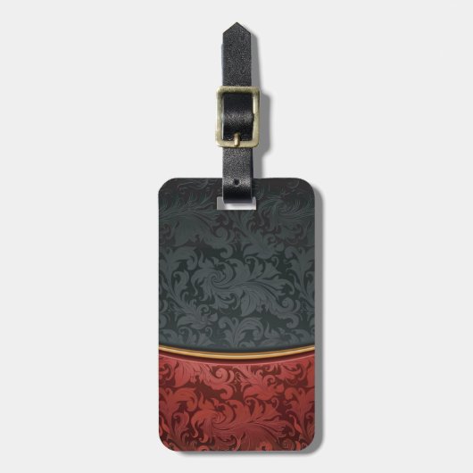 rood en zwart bagagelabel (Voorkant verticaal)