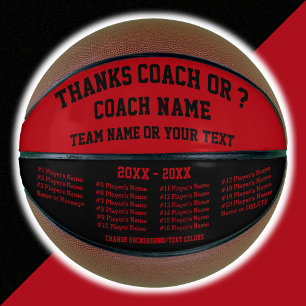 Rood en Zwart Basketbal voor Coach, VERANDERINGSKL