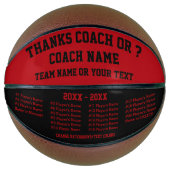 Rood en Zwart Basketbal voor Coach, VERANDERINGSKL (Voorkant)