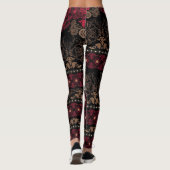 Rood en zwart beauty leggings (Achterkant)