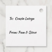 Rood en zwart bedankjes labels (Achterkant)