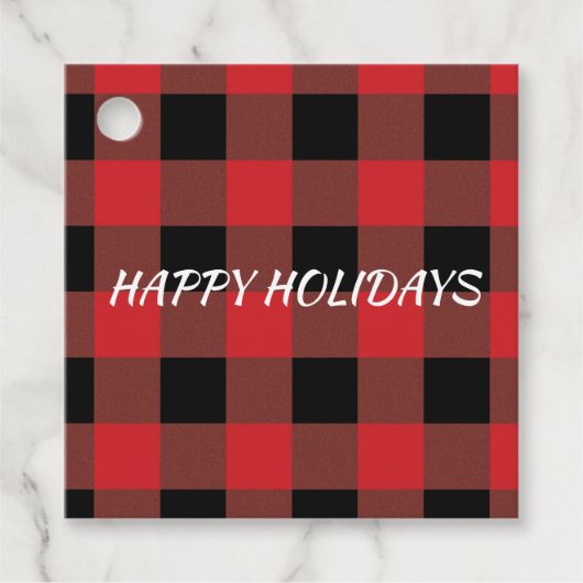 Rood en zwart bedankjes labels (Voorkant)