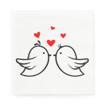 Rood en zwart Bedankt Lovebirds Wedding Party