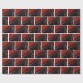 Rood en zwart Brick Cadeaupapier (Vlak)