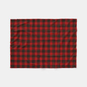 Rood en Zwart Brodie Clan Tartan Fleece Deken (Voorkant (Horizontaal))