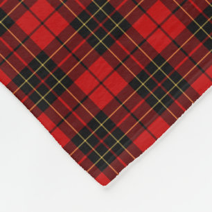 Rood en Zwart Brodie Clan Tartan Fleece Deken