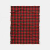 Rood en Zwart Brodie Clan Tartan Fleece Deken (Voorkant)