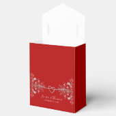 Rood en Zwart Bruiloft Favor Box Bedankdoosjes (Geopend)