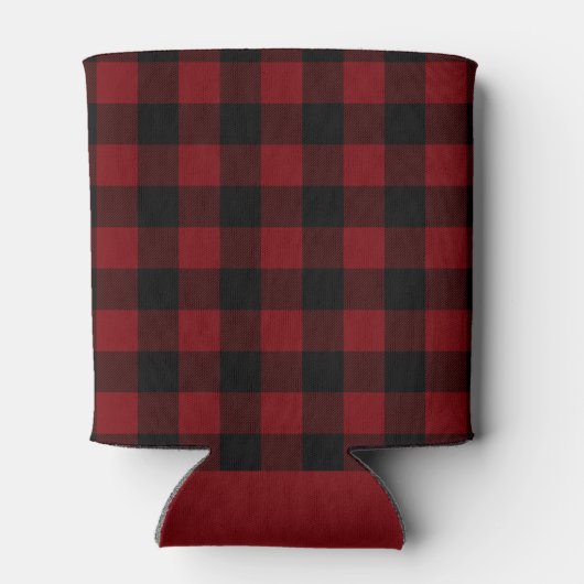 Rood en zwart Buffalo Plaid Familiefeest Blikjeskoeler (Achterkant)