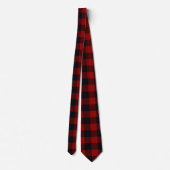 Rood en Zwart Buffalo Plaid Stropdas (Achterkant)