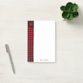 Rood en Zwart Buffel Check Monogram 4 x 6 Post-it® Notes (Kantoor)