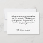 Rood en Zwart Buffel Gepelde Elegante Kalligrafie Bedankkaart (Achterkant)