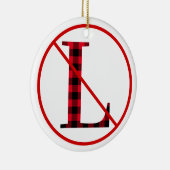 Rood en zwart buffel Nr. L Keramisch Ornament (Rechts)