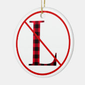 Rood en zwart buffel Nr. L Keramisch Ornament (Links)