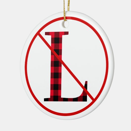 Rood en zwart buffel Nr. L Keramisch Ornament (Links)