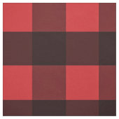 Rood en zwart Buffel Plaid Fabric Stof (Swatch)