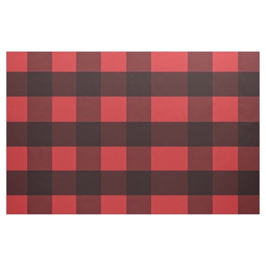 Rood en zwart Buffel Plaid Fabric Stof (Fat Quarter)